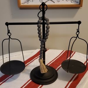 Farmhouse Black Balance Scale Decor
